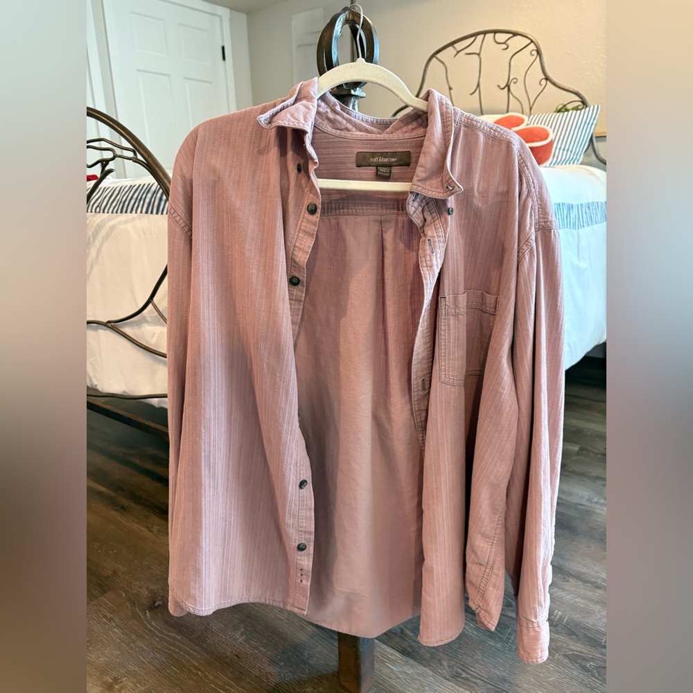 Croft and Borrow Women’s Casual Pink Button-Down Shirt